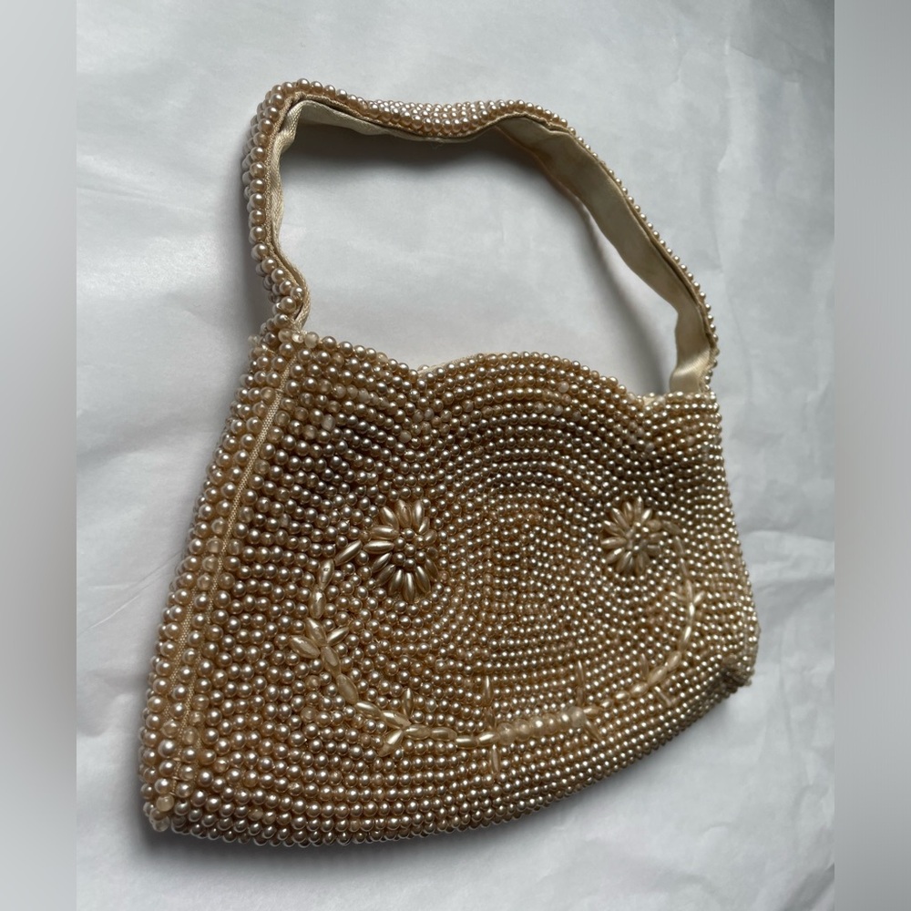 Vintage Beaded Mini Zippered Hand Bag - Picture 3 of 9